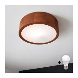 Brilagi - Plafonieră LED CARVALHO 1xE27/15W/230V, finișaj stejar-cireș, Ø 27 cm