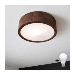 Brilagi - Plafonieră LED CARVALHO 1xE27/15W/230V, finisaj stejar-nuc, Ø 27 cm