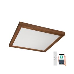 Plafonieră LED dimabilă Brilagi WOODY FRAME LED/50W/230V stejar 60x60 cm IP44 + telecomandă