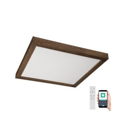 Plafonieră LED dimabilă Brilagi WOODY FRAME LED/50W/230V stejar 60x60 cm IP44 + telecomandă