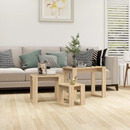 Mese suprapuse, 3 buc., stejar sonoma, lemn compozit GartenMobel Dekor
