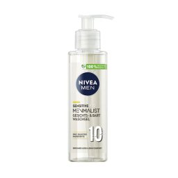 Nivea Men Gel de curatare fata si barba cu pompa 200 ml Face+Beard Sensitive