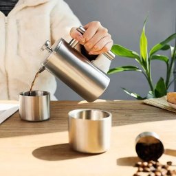 Set cadou Cafea cu Stil Infuzor si accesorii Silver