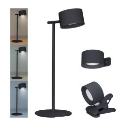 Lampă LED reîncărcabilă dimabilă 3 în 1 Solight WO68-B LED/4W/2000 mAh 3000/4000/6500K negru