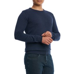 Pulover barbati, decolteu rotund, big size, Bleumarin Prafuit (Marime pulover: 2XL)