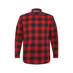 Jack & Jones Plus Cămașă 'JJEGINGHAM' ' roșu / negru