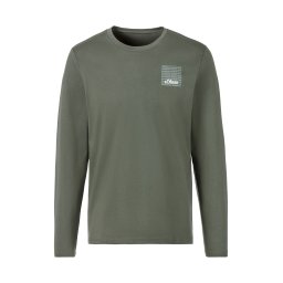 s.Oliver Tricou kaki / verde pastel / alb