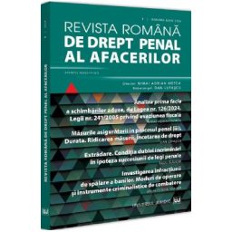 Revista romana de drept penal al afacerilor Nr.1 Ianuarie-Iunie 2024