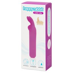 Happyrabbit Bullet - vibrator reîncărcabil cu urechi de iepuraș (mov)