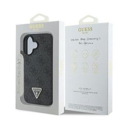 Husa Guess, Leather, Triangle Strass, iPhone 16/16 Pro/16 Pro Max GUHCP16SP4TDPK, MagSafe, Black
