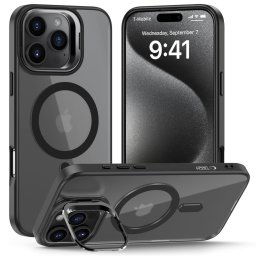 Husa HIGH QUALITY, MAGSTAND, MAGSAFE, IPHONE 16/16 PRO/16 PRO MAX, MATTE BLACK