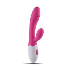 Enjoy Forma Naturala Vibrator Iepuras pentru Punctul G din Silicon cu Gland Pronuntat si Creste Usoare