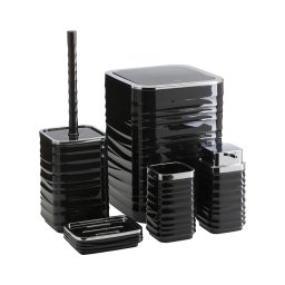 Set de baie WAVE 5 buc. negru/crom
