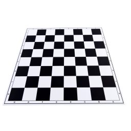 Tabla de sah pliabila PVC (alb-negru) 57 mm