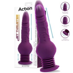Action Booster Ultra Jet Thruster Vibrator with Powerfull Suction Cup Purple