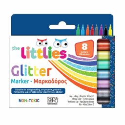 Markere cu vopsea cu glitter The Littlies, 8 culori