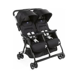Cărucior de copii pentru gemeni Chicco OHLALA TWIN Black Night negru