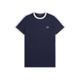 FRED PERRY T-Shirt Taped Ringer M4620 266 carbon blue