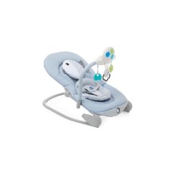 Chicco - Balansoar pentru bebeluși cu vibrații și melodie BALLOON Dots 2xAA + 1xLR20 albastru