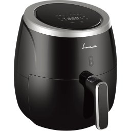 Friteuza cu aer cald FRAM FAF-MD2000BK, 2000W, 5L, display digital, control Touch, vas detasabil anti-adeziv, temperatura ajustabila: 80-200˚C, temporizator max 60min, protectie supraincalzire, Negru
