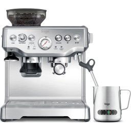 Espressor Sage SES875BSS, 1850 W, 2 l, 15 bar, alimentare boabe, Argintiu