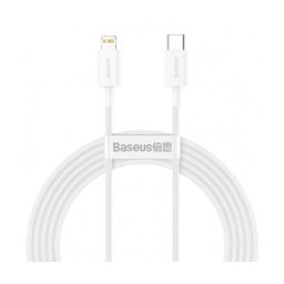Cablu Date si Incarcare USB-C - Lightning Baseus Superior Series, 20W, 2m, Alb