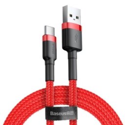 Cablu de date Baseus CATKLF-C09, USB male - USB-C male, 2m, Rosu