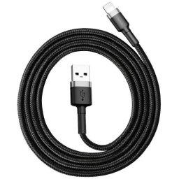 Cablu Baseus Cafule Cablu USB Lightning 2,4A 1m (Gri+Negru)