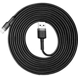 Cablu Date si Incarcare Baseus tip USB la tip Lightning Cafule, 3 m, 2A, CALKLF-RG1, Negru