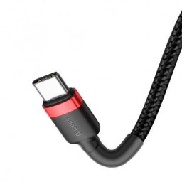 Cablu USB to Type C BASEUS Cafule 2A 3m negru-rosu