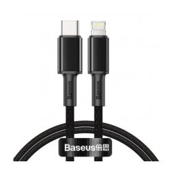 Cablu Date si Incarcare USB-C - Lightning Baseus High Density Braided, 20W, 1m, Negru