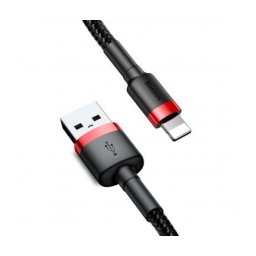 Cablu Date si Incarcare USB-A - Lightning Baseus Cafule, 18W, 0.5m, Rosu