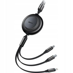 Cablu, Baseus, USB-A la USB-C microUSB, Lightning 3.5