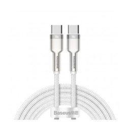 Cablu Date si Incarcare USB-C - USB-C Baseus Cafule, 100W, 2m, Alb