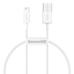 Cablu Date si Incarcare Baseus, Superior Series CALYS-02, USB la tip Lightning, 0.25 m, 2.4A, Alb
