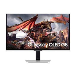 Monitor OLED Samsung Odyssey G8 32" LS32DG802SUXDU, UHD (3840 x 2160), HDMI, DisplayPort, Pivot, 240 Hz, 0.03 ms, Argintiu