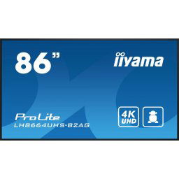 Display Profesional IPS LED iiyama ProLite LH8664UHS-B2AG, Ultra HD (3840 x 2160), HDMI, Boxe, Negru