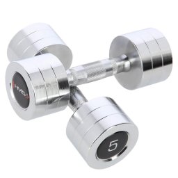 Haltere si gantere cromate Argint, 2 x 5Kg