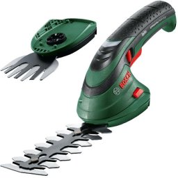 Foarfeca electrica pe acumulator pentru tuns iarba/arbusti 3.6 V, 1.5 Ah, lama iarba 8 cm, lama arbusti 12 cm, contine incarcator + acumulator