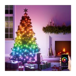 Nanoleaf N7102K02-25HSL-LEDRGBW — ghirlandă LED, 300 LED, 2×12 m, RGBW, 2700–6500 K, Wi‑Fi, IP67