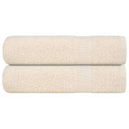 Prosoape de dus 2 buc crem 70x140 cm 360 g/m² 100% bumbac GartenMobel Dekor