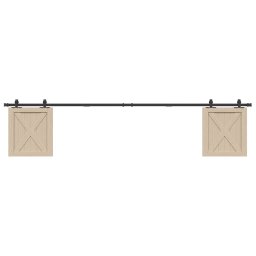 Set usi glisante pentru dulap 244 cm otel carbon GartenMobel Dekor