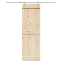 Set piese pentru usa glisanta, argintiu, 200 cm otel inoxidabil GartenMobel Dekor