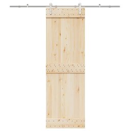 Set piese pentru usa glisanta, argintiu, 200 cm otel inoxidabil GartenMobel Dekor