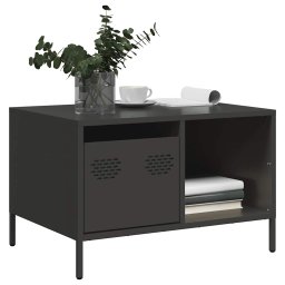 Masuta de cafea, negru, 68,5x50x43,5 cm, otel laminat la rece GartenMobel Dekor