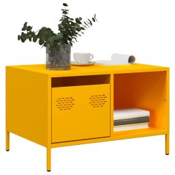 Masuta de cafea galben mustar otel laminat la rece GartenMobel Dekor