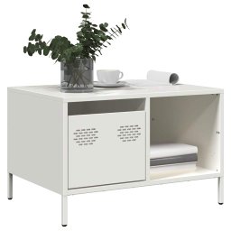 Masuta de cafea, alb, 68,5x50x43,5 cm, otel laminat la rece GartenMobel Dekor