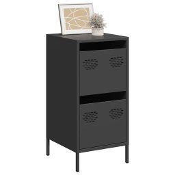 Dulap, negru, 35x39x73,5 cm, otel laminat la rece GartenMobel Dekor
