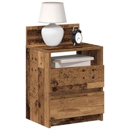 Noptiere 2 buc cu 2 sertare Lemn vechi 40x33x60 cm GartenMobel Dekor
