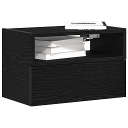 Noptiere de perete, 2 buc., negru, 45x26x28,5 cm GartenMobel Dekor